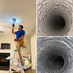 See the difference: Airade's before and after shots of air duct cleaning in Buford.