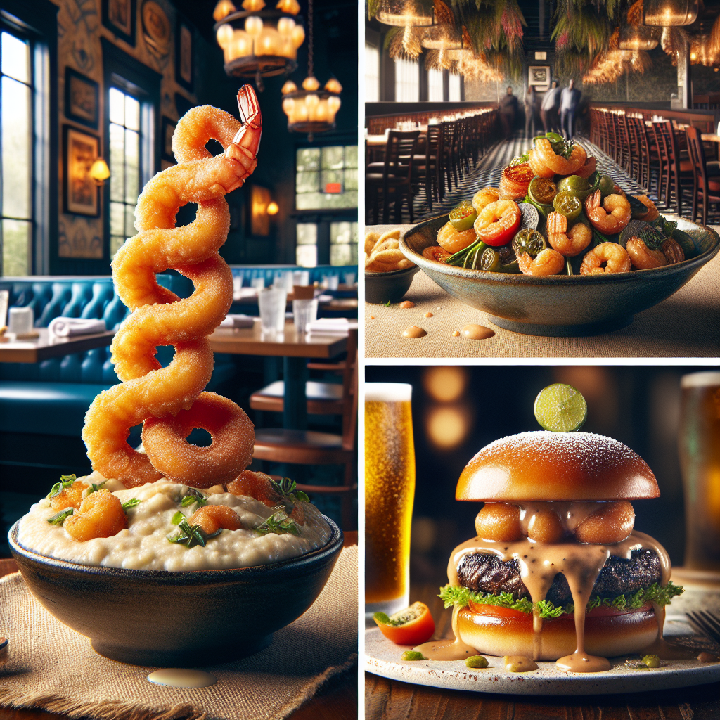 Signature dishes from Bufordâs top restaurants, from elegant shrimp and grits to the unique Krispy Kreme burger.